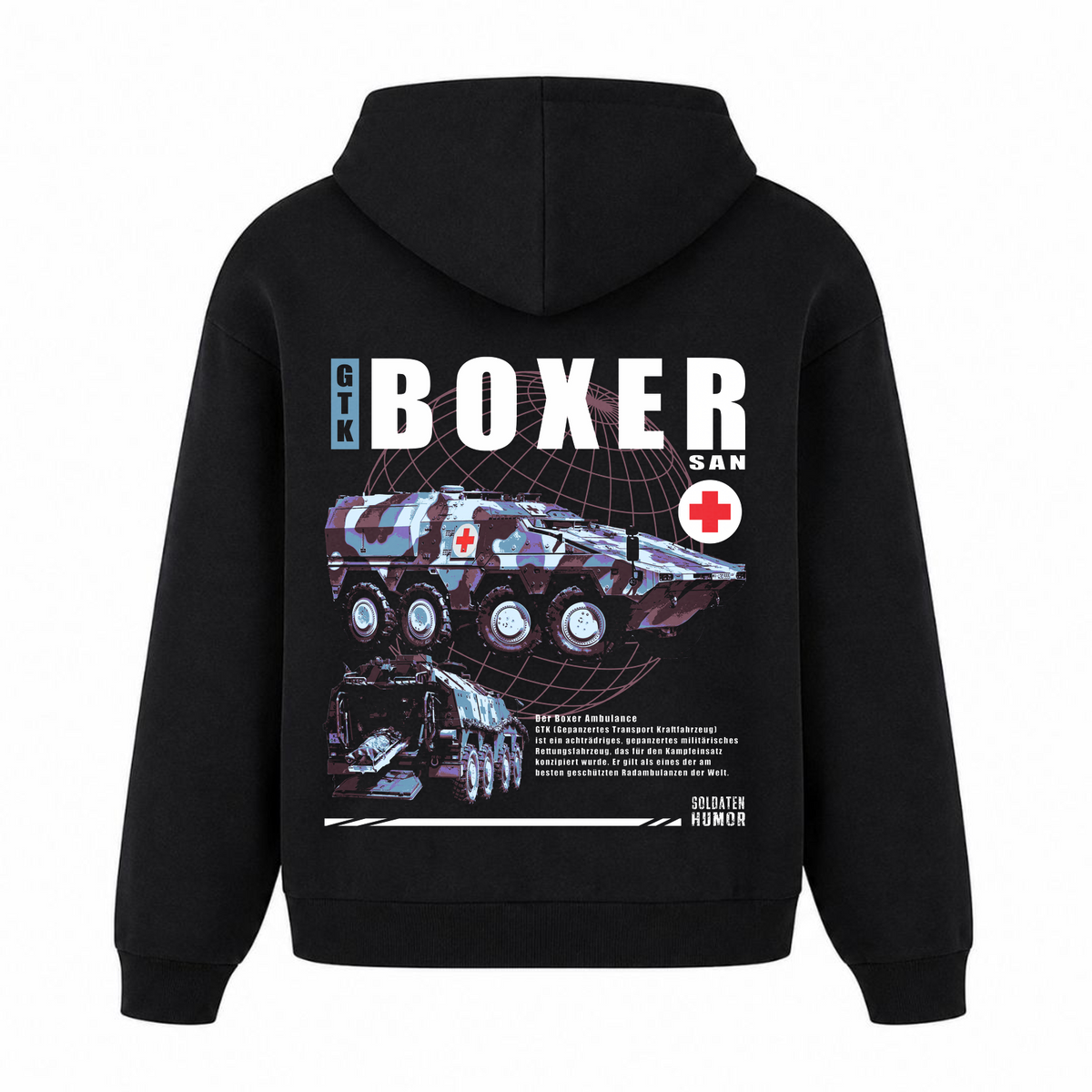 SoHu Tactical - San Oversized Hoodie - Schwarz - Rueckseite