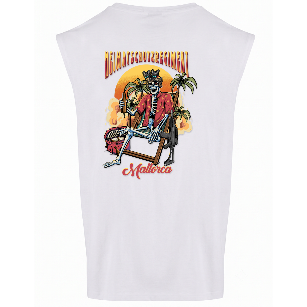 Heimatschutzregiment Mallorca Sleeveless Tee - weiß - Rueckseite