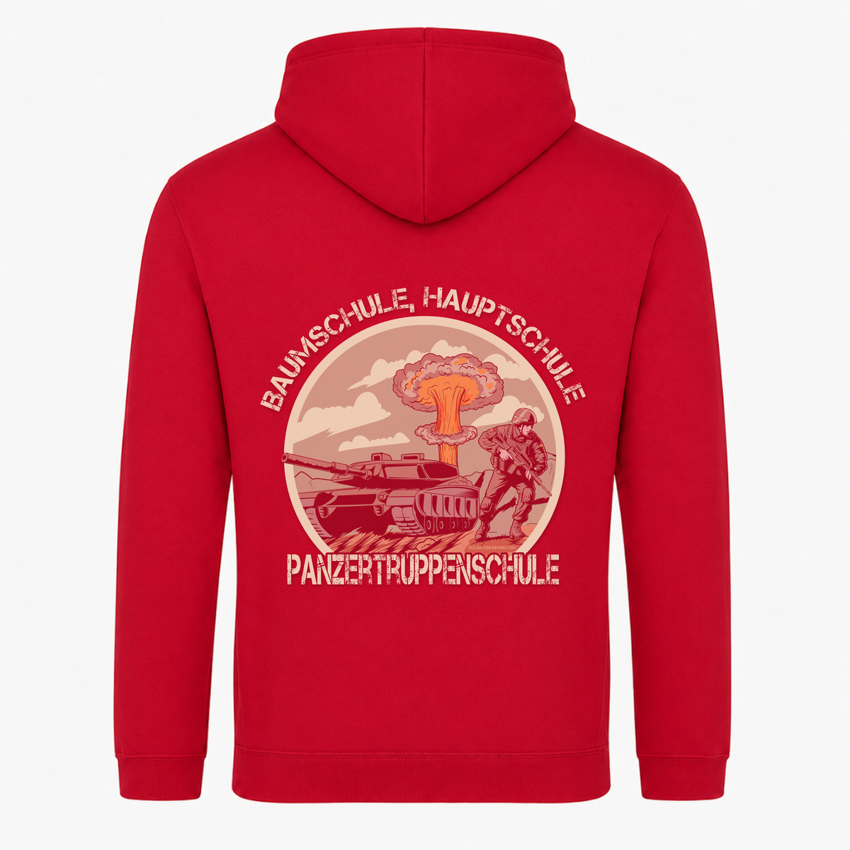 College Hoodie - rot - Rueckseite