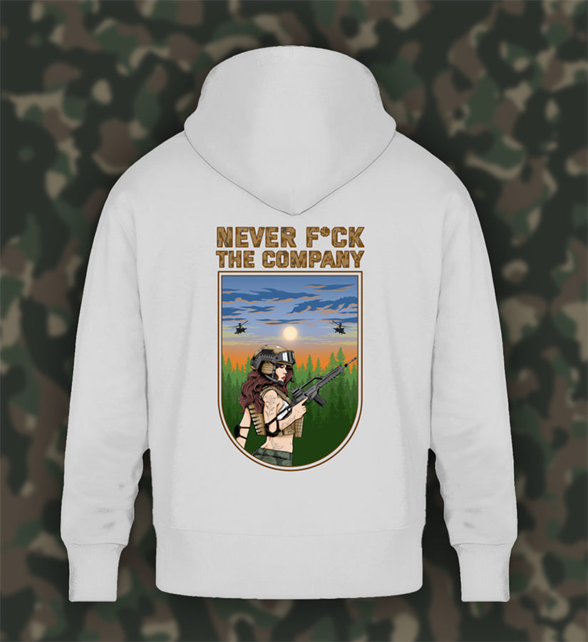 NEVER F*CK THE COMPANY (SAND) - Oversized Hoodie