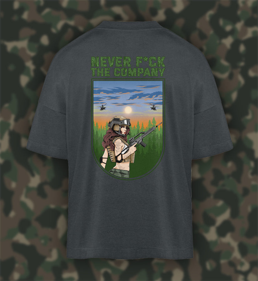 NEVER F*CK THE COMPANY (GRÜN) - Oversized Shirt