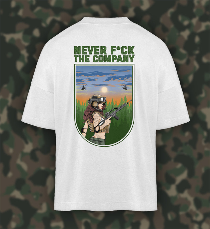 NEVER F*CK THE COMPANY (GRÜN) - Oversized Shirt