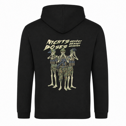 Taktisches Zivil Nichts Böses  College Hoodie - Schwarz - Rueckseite