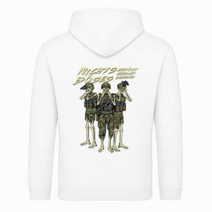 Taktisches Zivil Nichts Böses  College Hoodie - Weiß - Rueckseite
