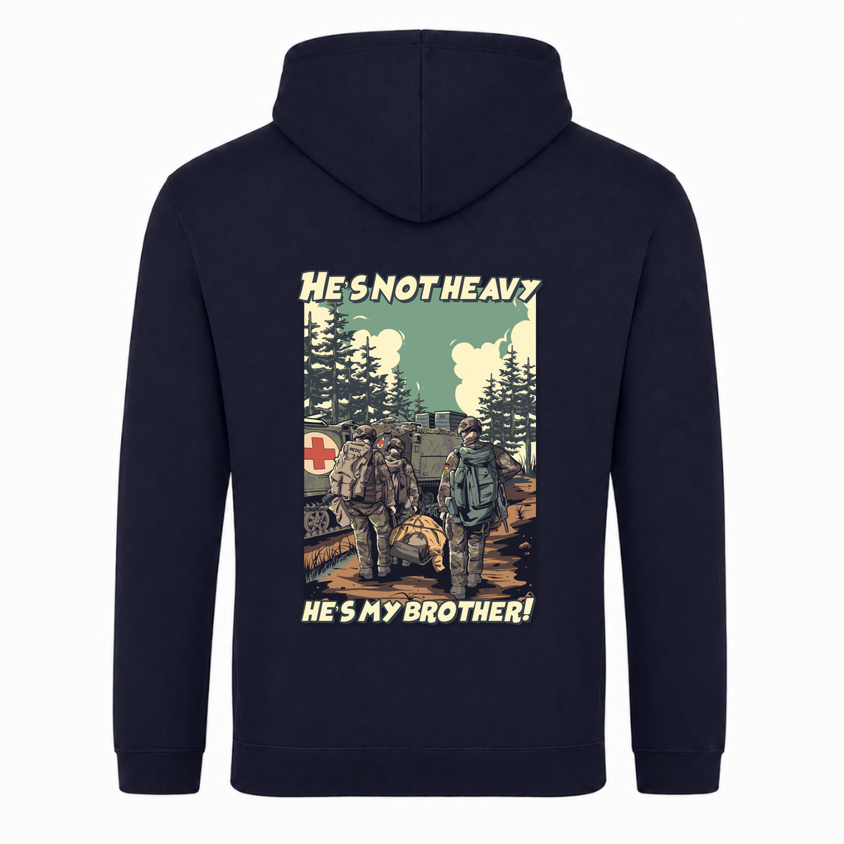 He's not heavy hes my brother College Hoodie - French Navy - Rueckseite