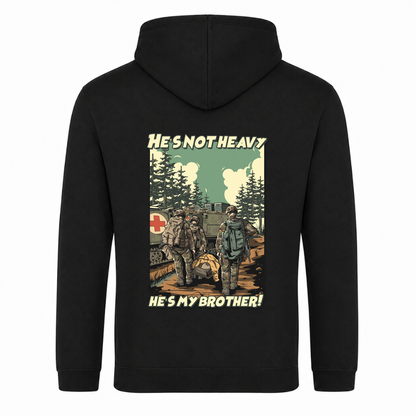 He's not heavy hes my brother College Hoodie - Schwarz - Rueckseite