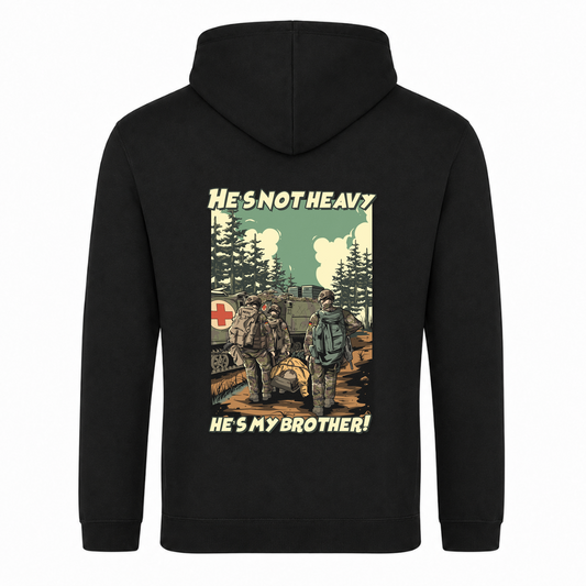 He's not heavy hes my brother College Hoodie - Schwarz - Rueckseite