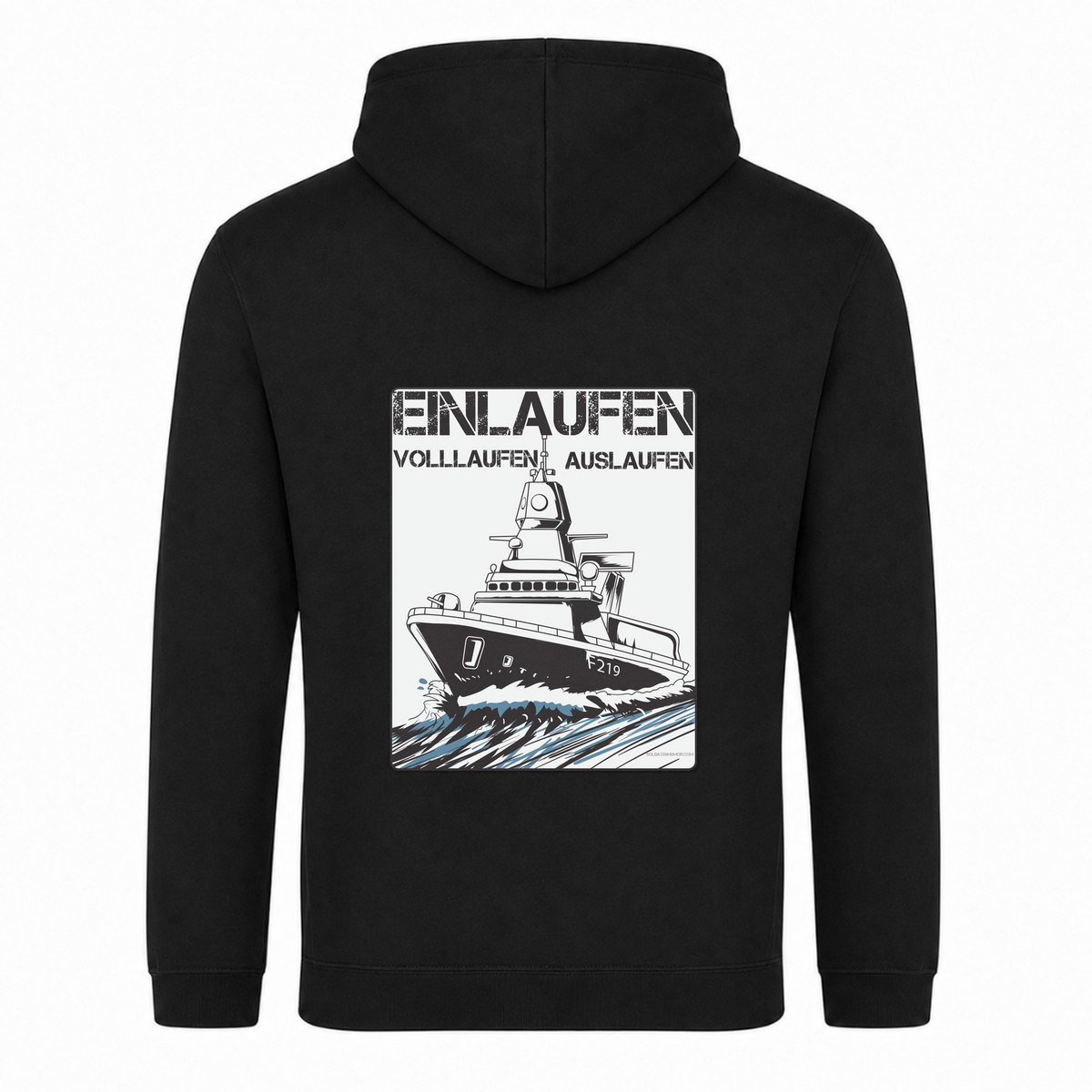 Taktisches Zivil Einlaufen Volllaufen Auslaufen College Hoodie - Schwarz - Rueckseite