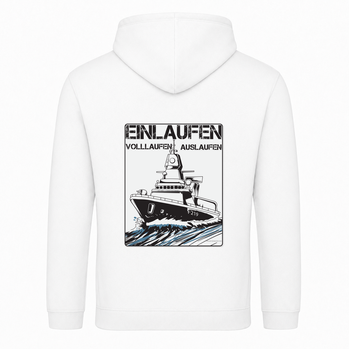 Taktisches Zivil Einlaufen Volllaufen Auslaufen College Hoodie - Weiß - Rueckseite