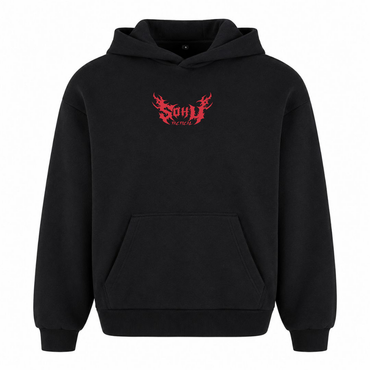 Oversized Hoodie Leopard  - Schwarz