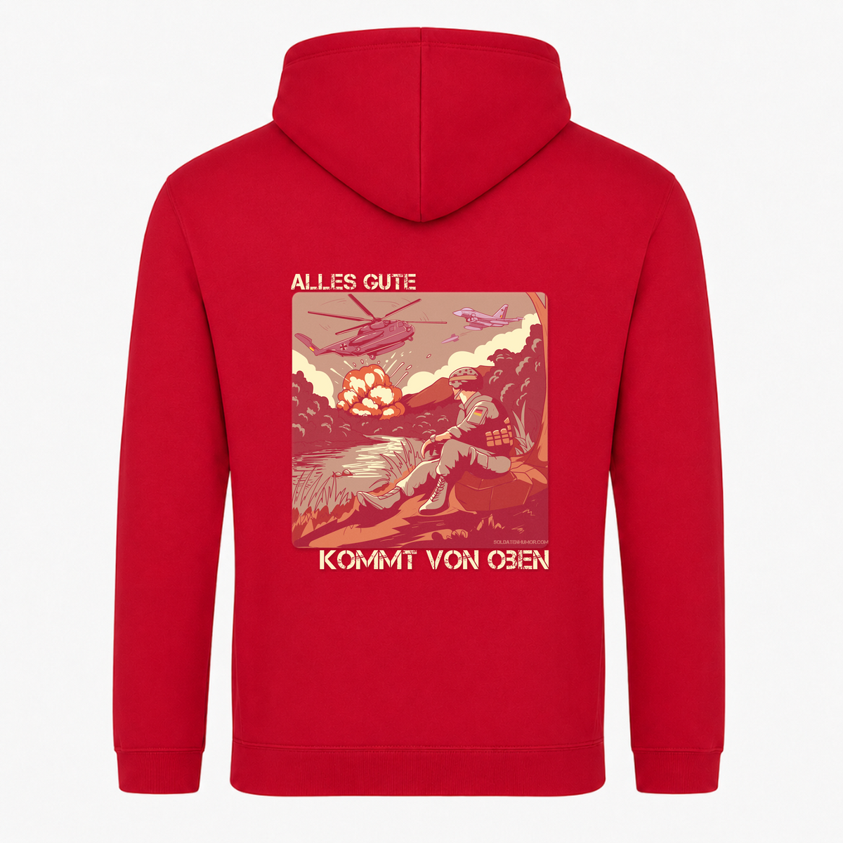 Taktisches Zivil Alles Gute  College Hoodie - rot - Rueckseite