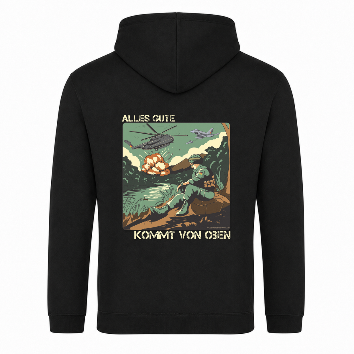Taktisches Zivil Alles Gute  College Hoodie - Schwarz - Rueckseite