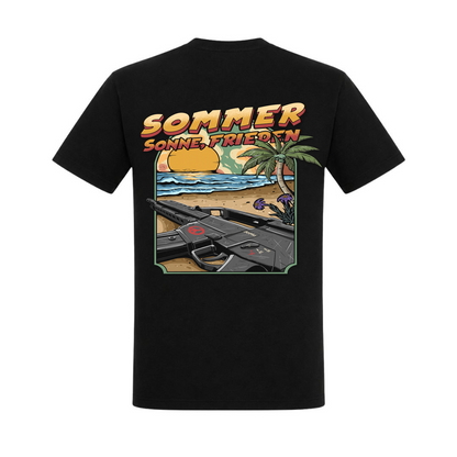 Taktisches Zivil Sommer Sonne Frieden  - schwarz - Rueckseite