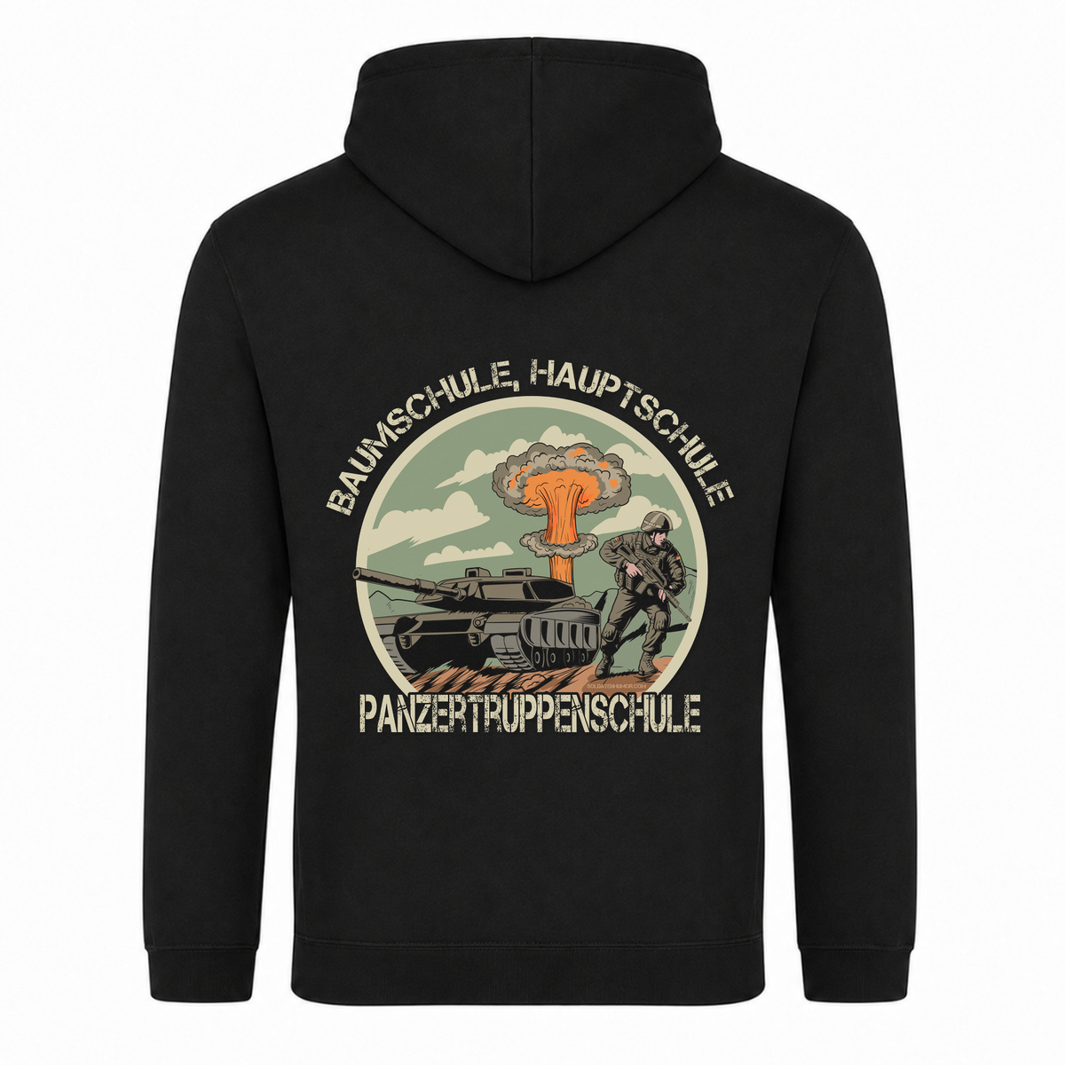 College Hoodie - Schwarz - Rueckseite
