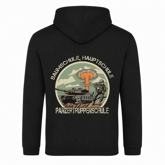College Hoodie - Schwarz - Rueckseite