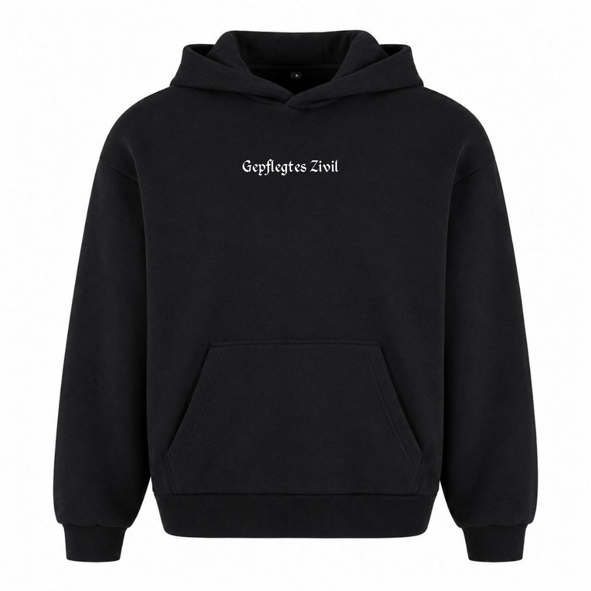 Gepflegtes Zivil Limited Edition Oversized Hoodie - Schwarz