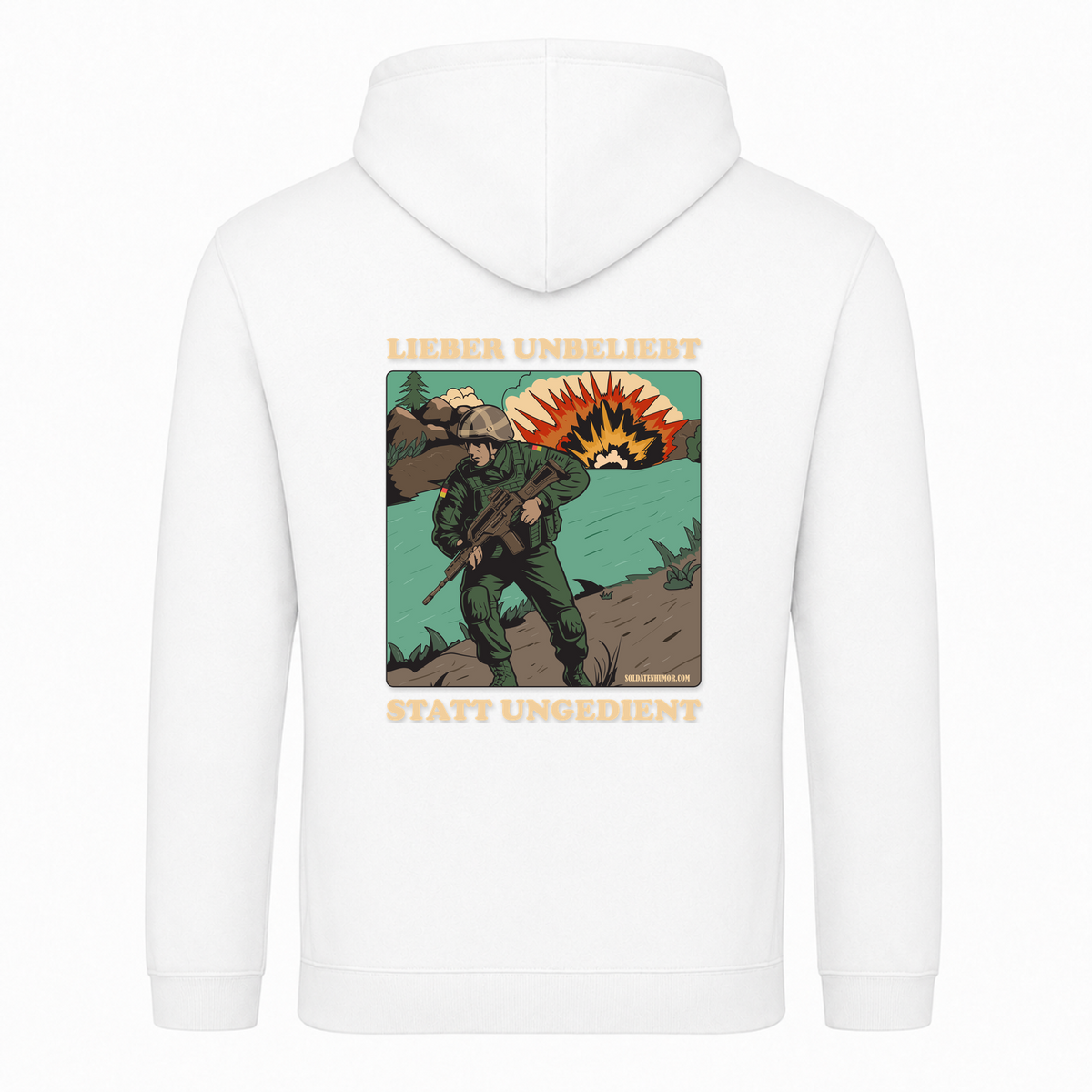 Taktisches Zivil LUSU  College Hoodie - Weiß - Rueckseite